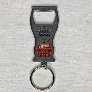 Samuel Adams Boston Lager Advertising Silver Metal Bottle Opener Keychain 4.25"